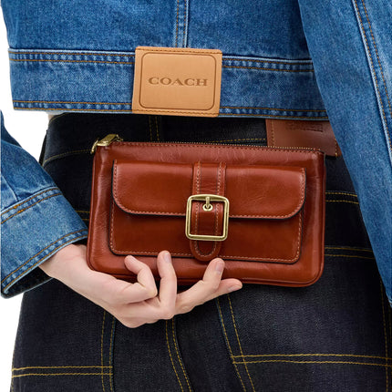 Coach Women's Ashton Wristlet Gold/Cinnamon
