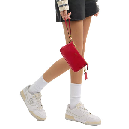 Coach Women's Plaza Bag 18 Brass/Scarlet