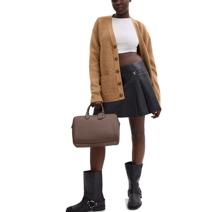 Coach Women's Rowan Large Satchel Bag Qb/Dark Stone