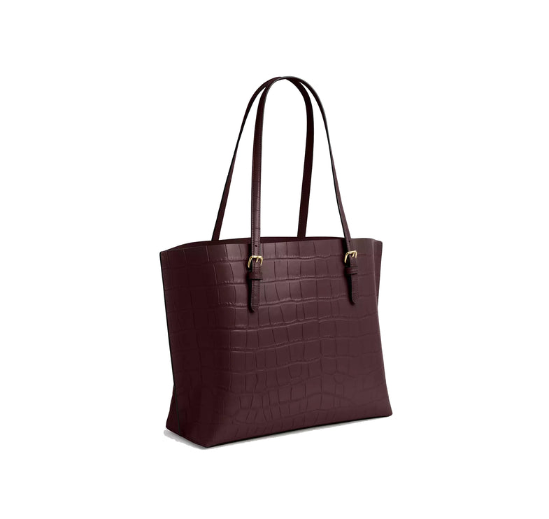 Coach Women's Mollie Tote Bag Gold/Merlot