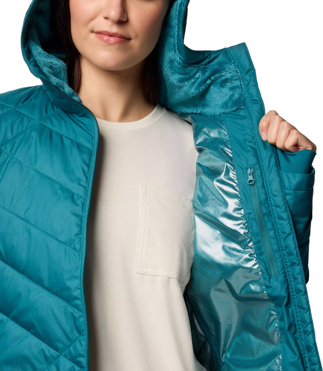 Columbia Women's Heavenly Long Hooded Jacket River Blue