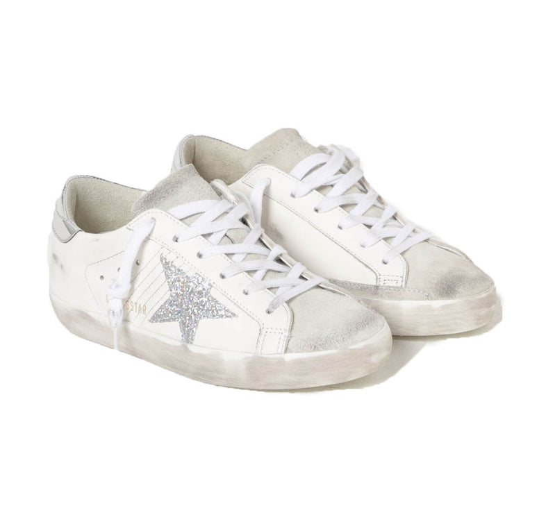 Golden Goose Women's Super Star Sneakers White/Silver/Shine