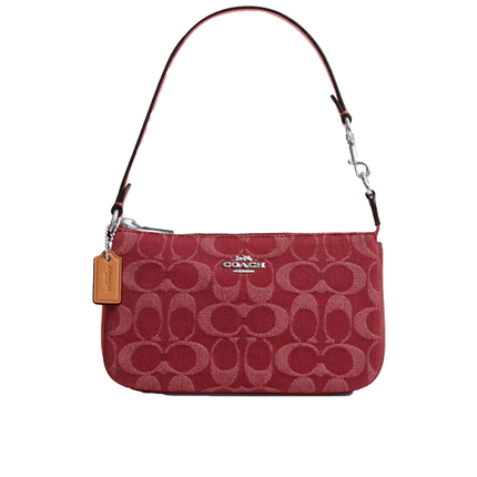 Coach Women's Nolita 19 In Signature Denim Silver/True Red