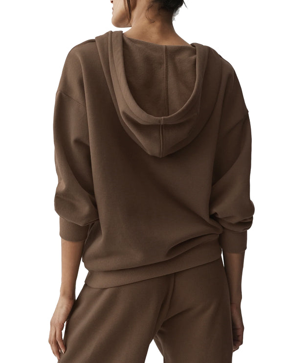 alo Women's Accolade Full Zip Hoodie Java Brown