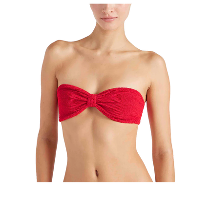 HUNZA G Women's Jean Bikini Top Red