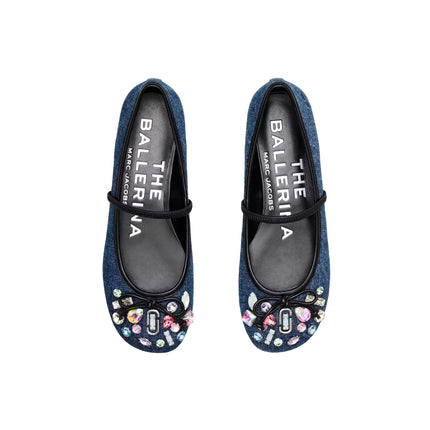 Marc Jacobs Women's The Gem Denim Sabrina Ballerina Blue