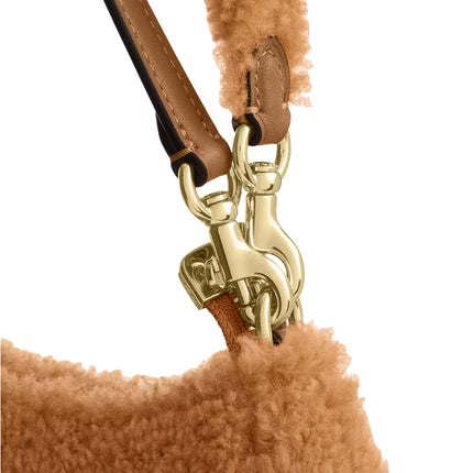 Coach Women's Teri Mini Crossbody Bag In Shearling Gold/Natural