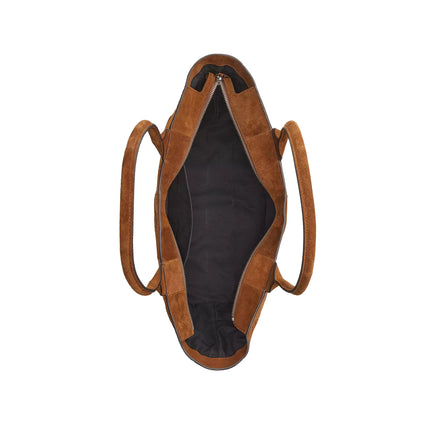 Coach Women's Alter/Ego Large Tote Bag In Upcrafted Suede Warm Brown