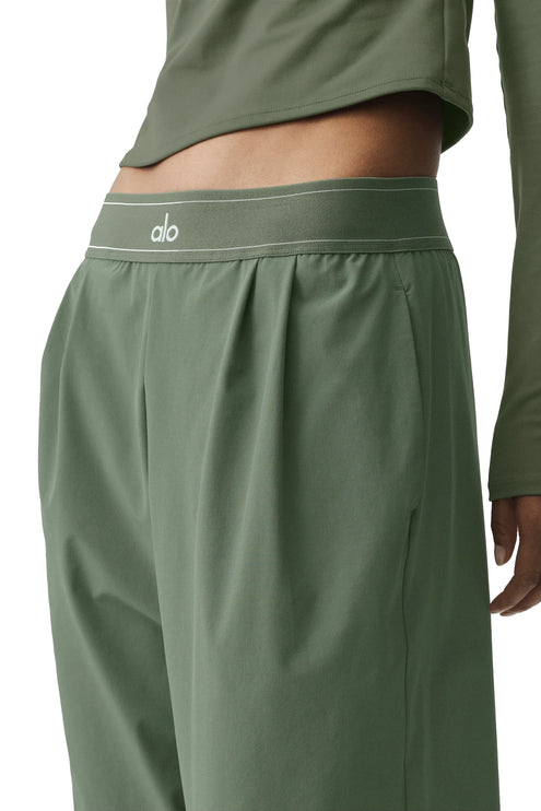 alo Women's Suit Up Trouser (Long) Bamboo Green