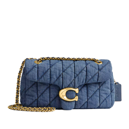 Coach Women's Tabby Shoulder Bag 26 With Quilting Denim/Brass/Indigo