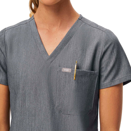 FIGS Women's Catarina One Pocket Scrub Top Graphite