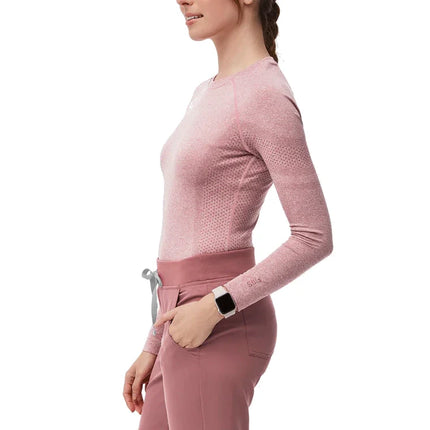 FIGS Women's Salta Seamless Longsleeve Underscrub Mauve