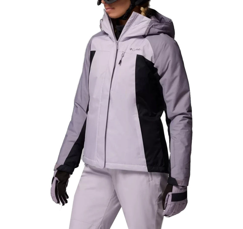 Columbia Women's Snowy Summit Insulated Jacket Lavender Pearl/Black/Shl Prpl Crss Dy