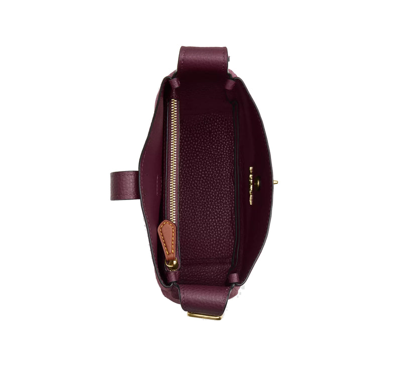 Coach Women's Hadley Mini Crossbody Bag Gold/Maroon