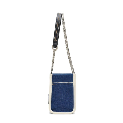 Marc Jacobs Women's The Denim Chain Crossbody Tote Bag Dark Wash