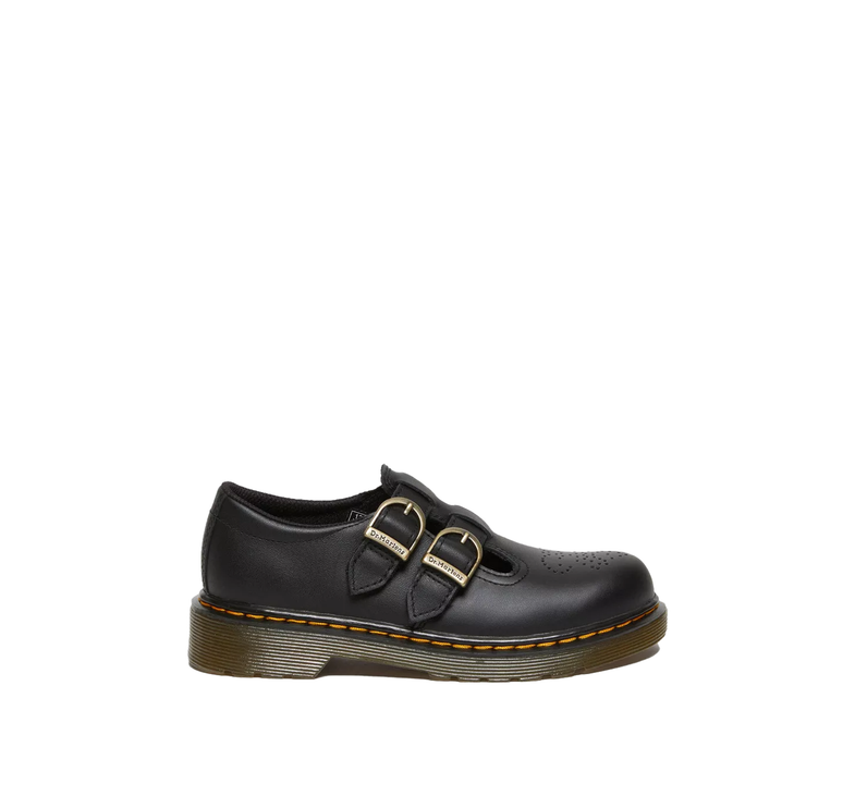 Dr. Martens Girl Junior 8065 Softy T Leather Mary Jane Shoes Black - Softy T