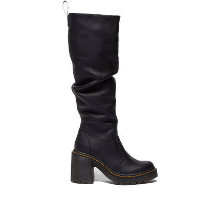 Dr. Martens Women's Kasey Virginia Leather Heeled Boots Black - Virginia