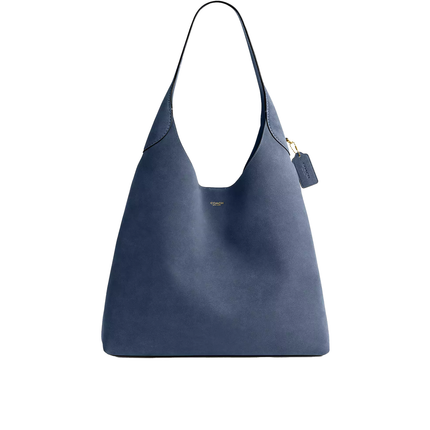 Coach Women's Brooklyn Shoulder Bag 39 Suede/Brass/Light Denim