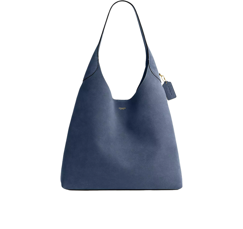 Coach Women's Brooklyn Shoulder Bag 39 Suede/Brass/Light Denim