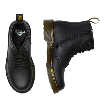Dr. Martens Unisex Junior 1460 Softy T Leather Lace Up Boots Black - Softy T