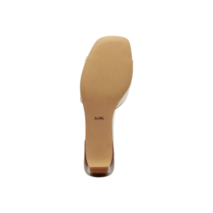 Coach Women's Bow Kitten Heel Sandal Chalk