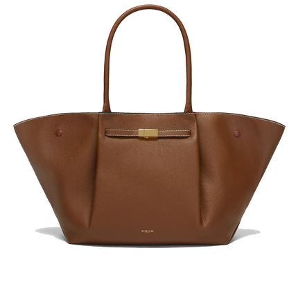 DeMellier London Women's The New York Tan Small Grain Ecru Stitching