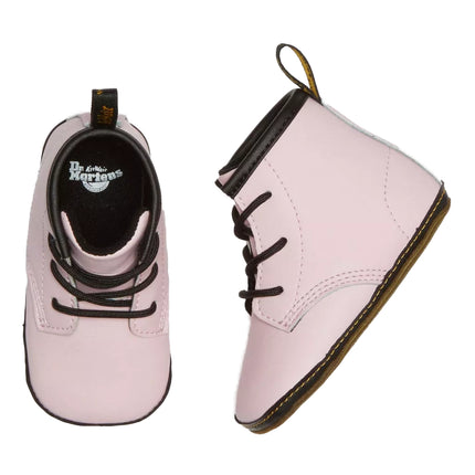 Dr. Martens Unisex Newborn 1460 Auburn Leather Booties Pale Pink-Mason Pu Split+Mason Nw Synthetic