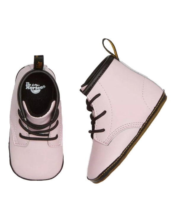 Dr. Martens Unisex Newborn 1460 Auburn Leather Booties Pale Pink-Mason Pu Split+Mason Nw Synthetic