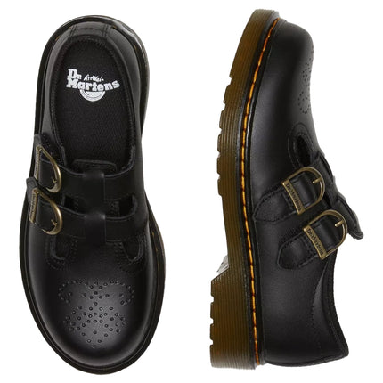 Dr. Martens Girl Junior 8065 Softy T Leather Mary Jane Shoes Black - Softy T