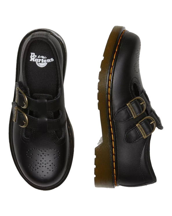 Dr. Martens Girl Junior 8065 Softy T Leather Mary Jane Shoes Black - Softy T