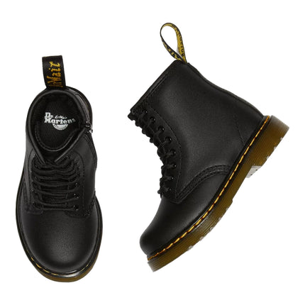 Dr. Martens Unisex Toddler 1460 Softy T Leather Lace Up Boots Black - Softy T