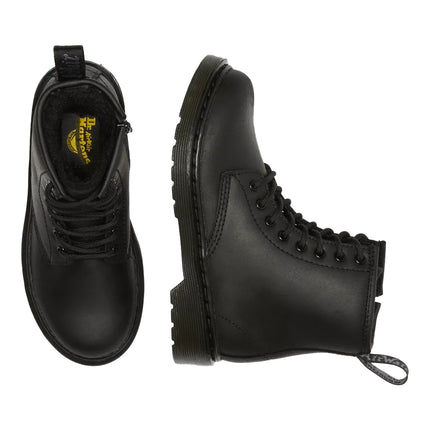 Dr. Martens Unisex Junior 1460 Faux Fur Lined Boots Black - Republic Waterproof