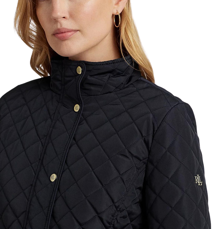 Ralph Lauren Women's Diamond-Quilted Mockneck Jacket  Dark Navy