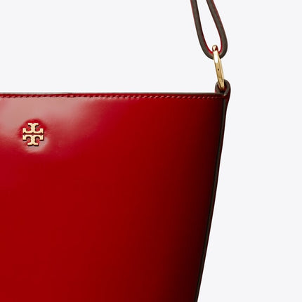 Tory Burch Women's Patent Bucket Bag TORY RED