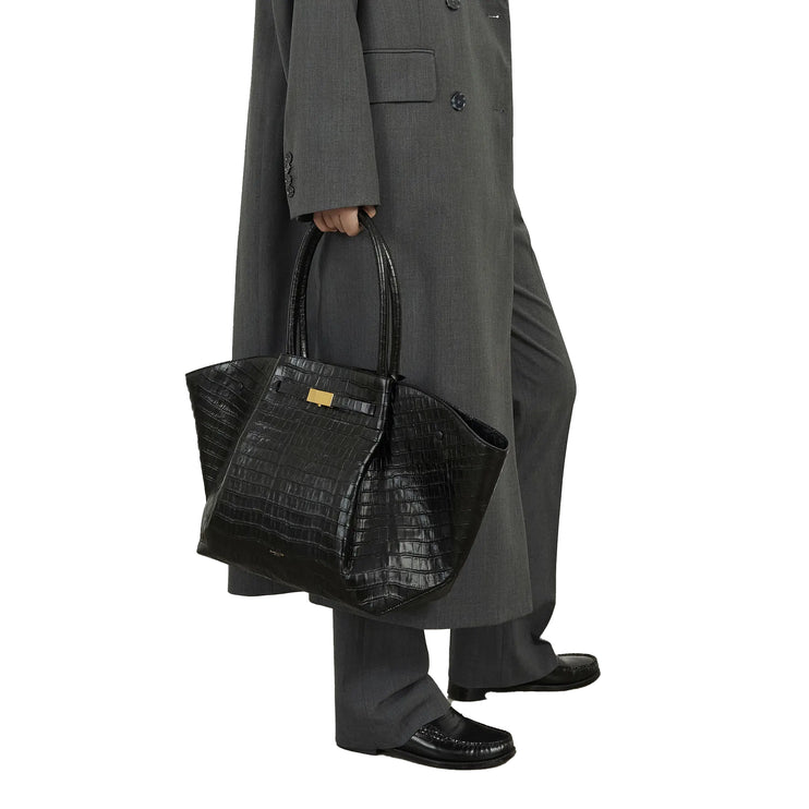 DeMellier London Women's The New York Black Croc-Effect