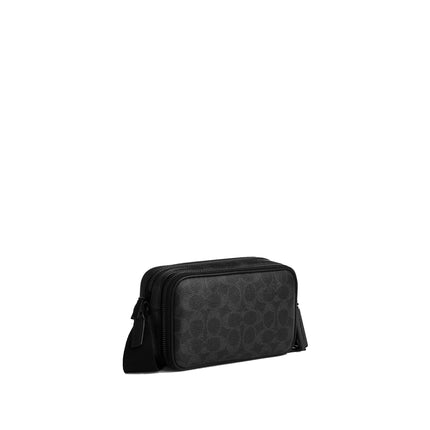 Coach Unisex Colton Crossbody Bag 19 In Signature Canvas Matte Black/Black Signature