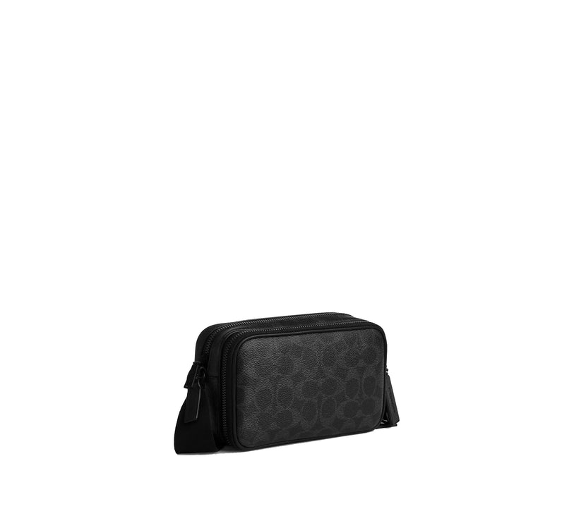 Coach Unisex Colton Crossbody Bag 19 In Signature Canvas Matte Black/Black Signature