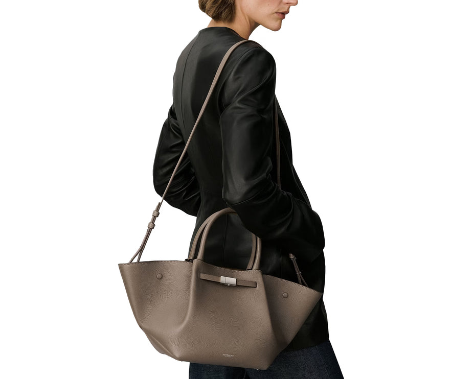 DeMellier London Women's The Midi New York Dark Taupe Small Grain