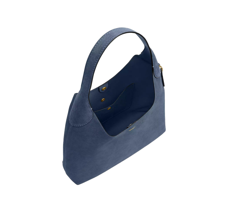 Coach Women's Brooklyn Shoulder Bag 39 Suede/Brass/Light Denim