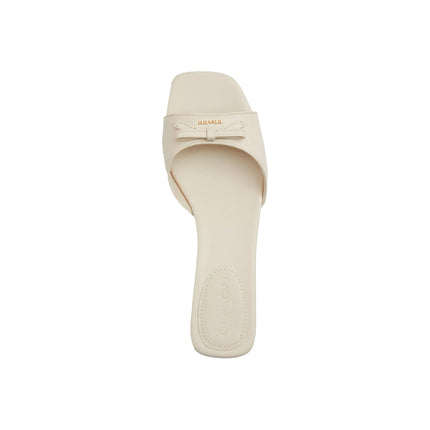 Coach Women's Bow Kitten Heel Sandal Chalk