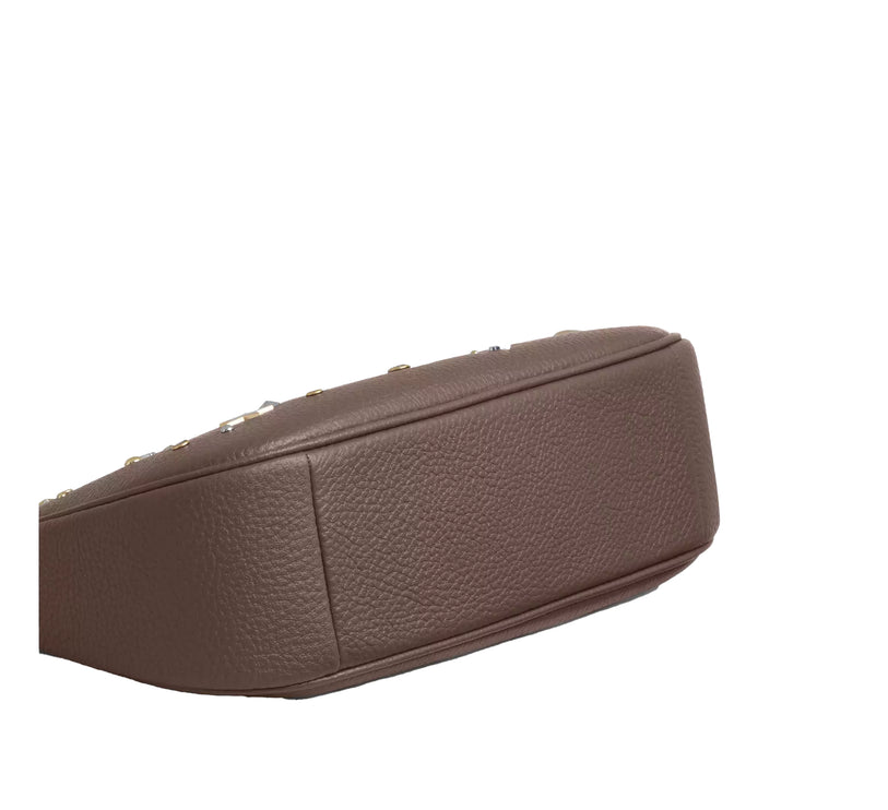 Coach Women's Teri Shoulder Bag With Rivets Gold/Dark Stone