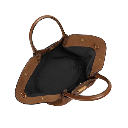 DeMellier London Women's The Midi New York Deep Tan Suede & Tan Smooth