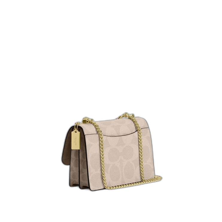 Coach Women's Klare Crossbody Bag In Blocked Signature Canvas Gold/Sand/Tan