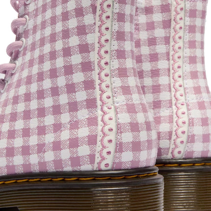 Dr. Martens Girl Junior 1460 Gingham Leather Boots Athena Gingham Print