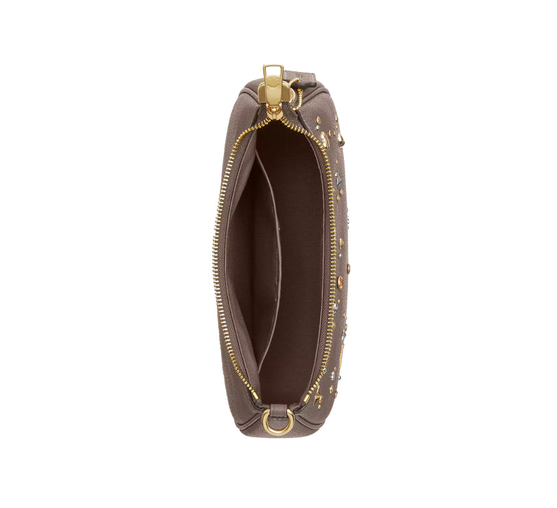 Coach Women's Teri Shoulder Bag With Rivets Gold/Dark Stone