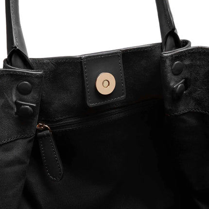 DeMellier London Women's The Midi New York Black Suede & Black Smooth