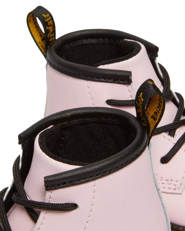 Dr. Martens Unisex Newborn 1460 Auburn Leather Booties Pale Pink-Mason Pu Split+Mason Nw Synthetic
