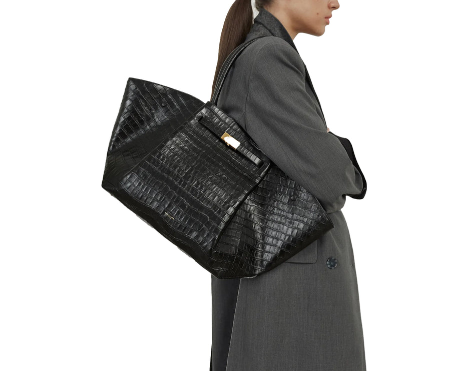 DeMellier London Women's The New York Black Croc-Effect