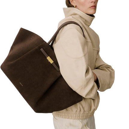 DeMellier London Women's The New York Mocha Suede & Mocha Smooth