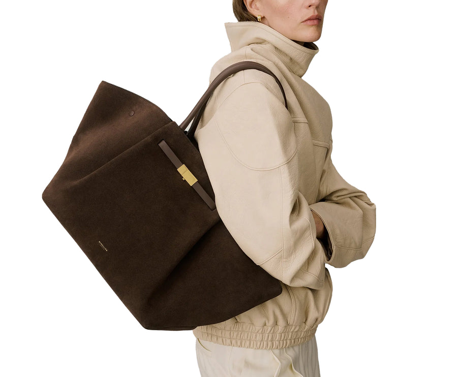 DeMellier London Women's The New York Mocha Suede & Mocha Smooth